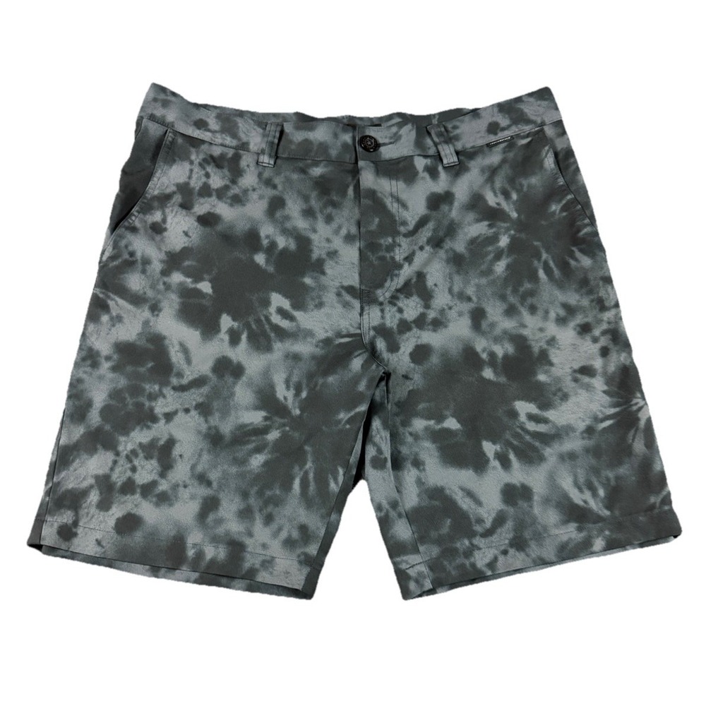 Travis Mathew Mens 36X9 Shorts Black Tie Dyed Performance Chino Golf Stretch